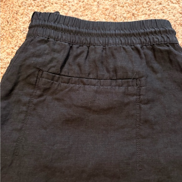 Athleta Black Retreat Linen Wide Leg Pants - Picture 3 of 10